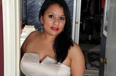 Fabulous Latina milf Lucey Perez is demonstrating her fatty body